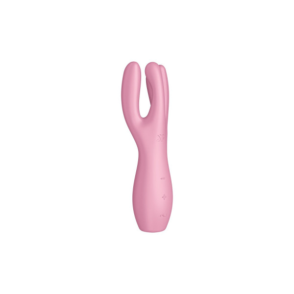 Vibromasseur point G avec stimulateur de clitoris USB rose Threesome 3 Satisfyer 
